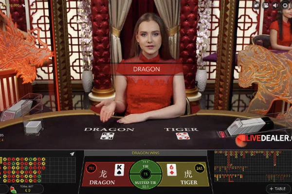 Live Dragon Tiger card game at Ssbet77